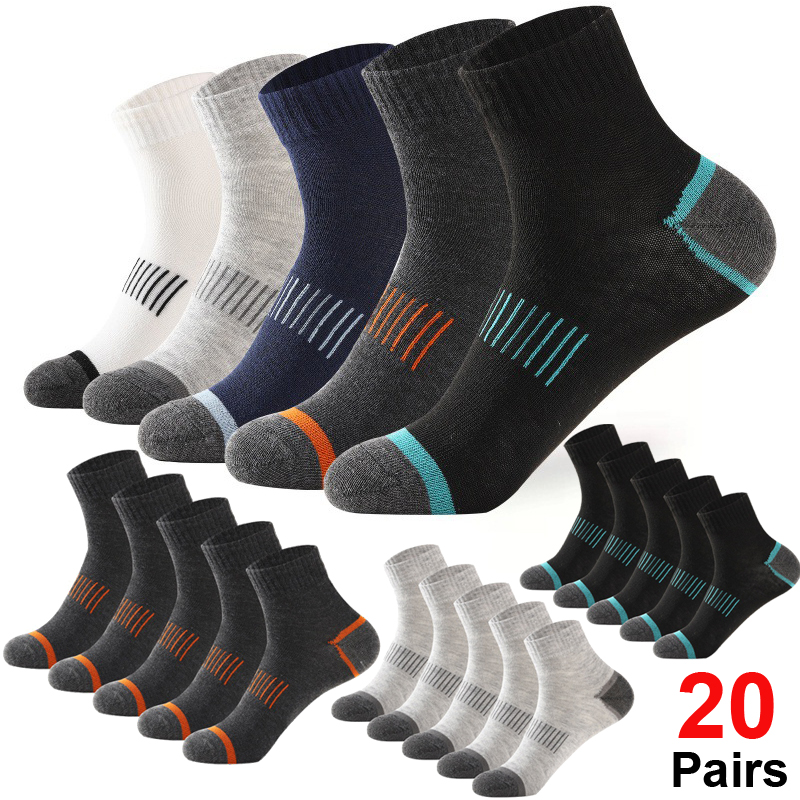 Athletic Sock Cushion - 20 Pasang Set Kaos Kaki Pria