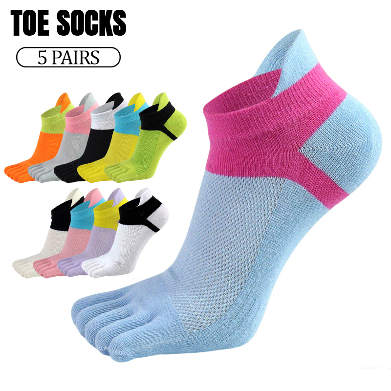 Toe Sock Split - 5 Pasang Kaus Kaki Wanita dengan