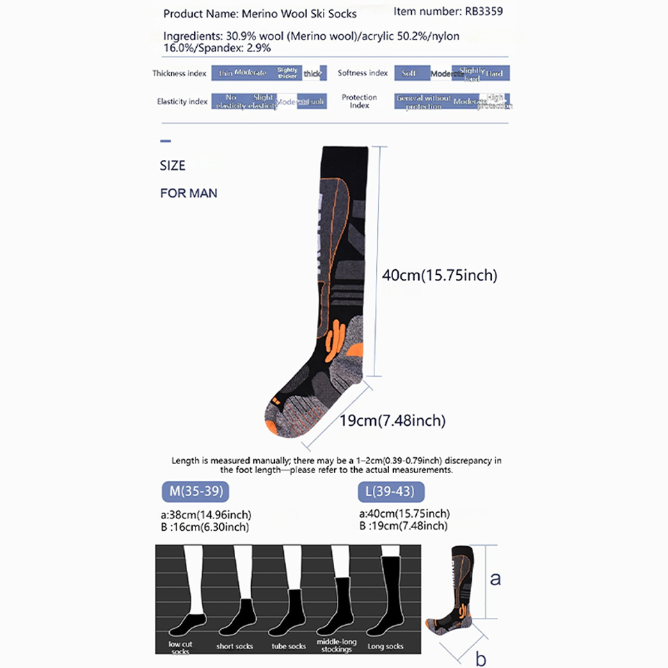 Kaus Kaki Ski Panjang Sepaha d - Thermal Sock Winter ulasan dan harga