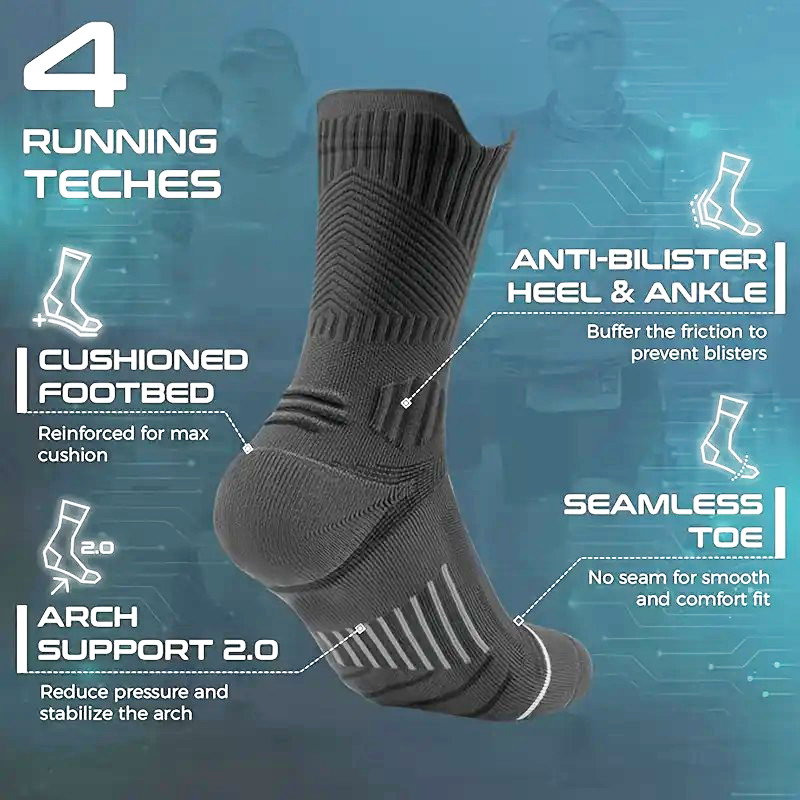 1/5 Pasang Kaus Kaki Olahraga  - Athletic Sock Cushion ulasan dan harga